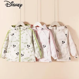 Primavera Autunno Disney Giacca con cappuccio Bambini Nuovo Mikey Stampa completa Cappotto a maniche lunghe Moda Cartoon Capispalla per bambini Costume 1