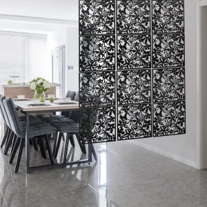 12 Pezzi con Schermo Design a Farfalla Nera Divisori per Camera sospesa Decorazione Pannello decorativo per Schermo da Parete 40 * 40 Cm 1