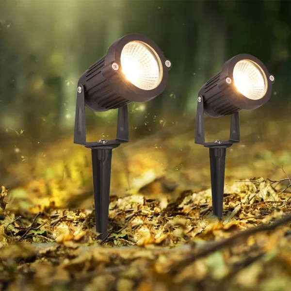 Luci da giardino a LED Lampada da prato impermeabile a LED per esterni 220V110V12V 5W Lampadina a punta paesaggistica IP65 Faretti da giardino a luce LED 4