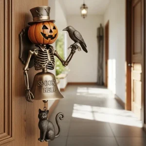 Halloween Strega Campanello Porta Gancio Decorativo Campana Gotica Ornamenti per Portico Porta D'ingresso Giardino Cortile Esterno Interno Halloween 1