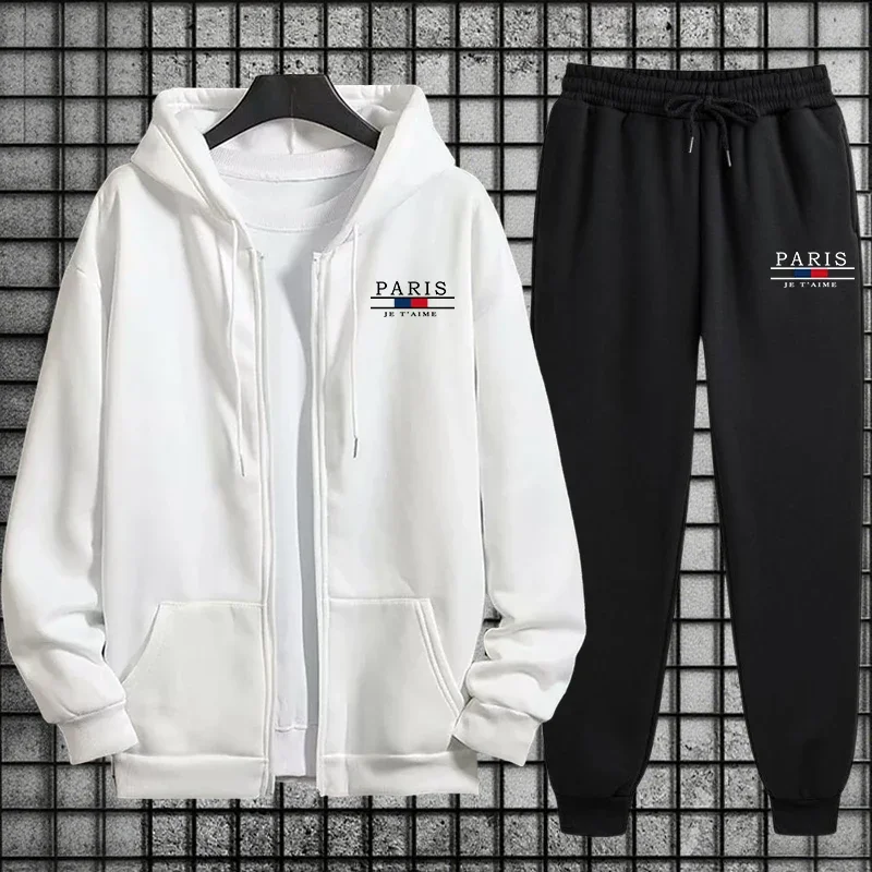 Tuta da donna Hip Hop Set 2025 Nuovo completo da 2 pezzi Felpa con cappuccio con cerniera e pantaloni Urban Streetwear Autunno Inverno Moda Abbigliamento sportivo 1