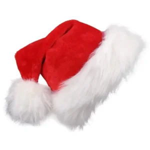 Cappello di Natale Cappelli di Babbo Natale ispessiti in peluche rosso per bambini adulti Berretti natalizi invernali Decorazioni festive per feste di Natale Regali di Capodanno 1