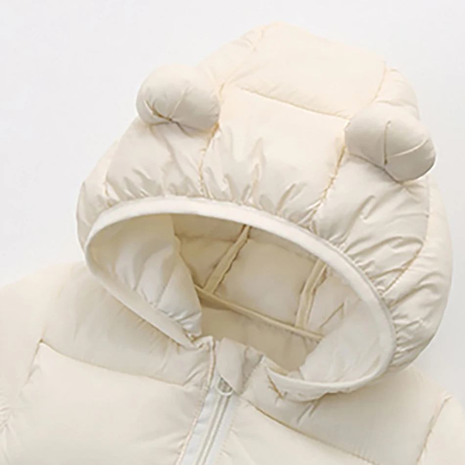 2025 Autunno Inverno Nuovi bambini Per il tempo libero Giacca calda con cappuccio per ragazze Parka Neonati maschi Cappotti caldi Cerniera Tuta sportiva Abbigliamento per bambini 4