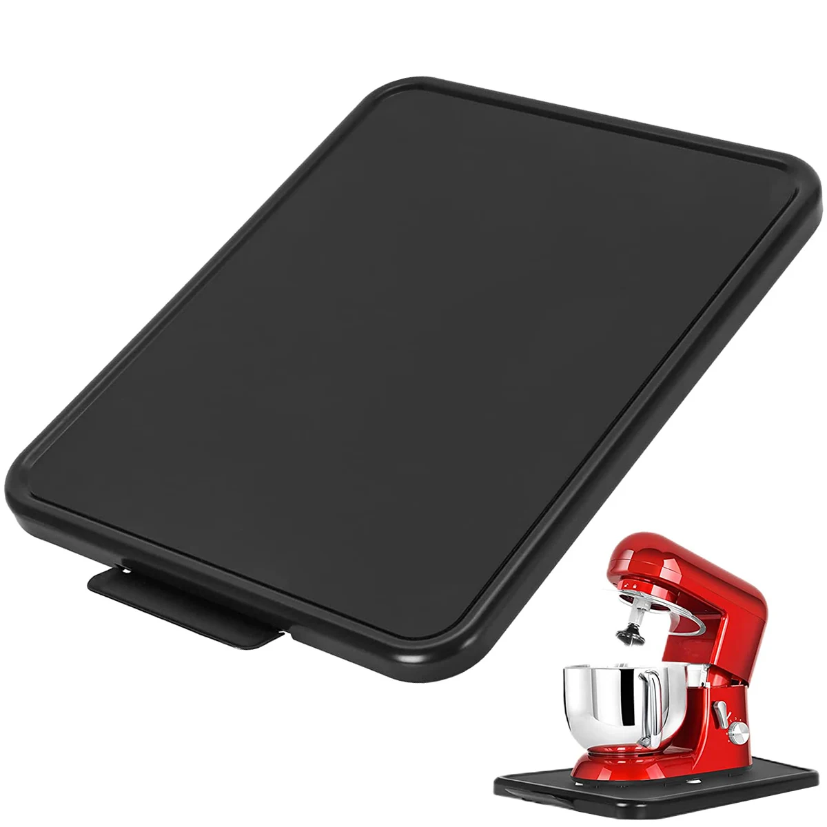 Vassoio scorrevole per elettrodomestici da cucina con ruote lisce 16.14x11.81x0,8 pollici robusto antiscivolo sotto il vassoio di rotolamento dell'apparecchio dell'armadio 1