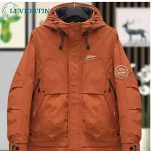 Giacca da lavoro per il tempo libero all'aperto da uomo in piuma d'anatra bianca allentata e versatile urbana alla moda e alla moda di nuovo stile invernale 2025 1