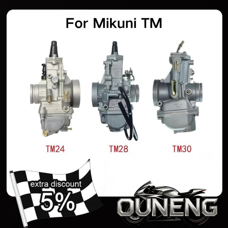 Per Mikuni TM24 TM28 TM30 TM TMX 50-650cc Motore a 4 tempi CR250 KX125 KX150 Moto Carburatore Piatto Slide Spigot Carb 1