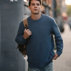 SIMWOOD 2025 Autunno Inverno Nuovo maglione oversize da 7 calibro da uomo Pullover lavorato a maglia caldo e confortevole di alta qualità 1