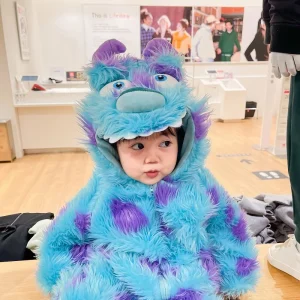 Anime Sulley Pagliaccetto per bambini Vestiti Tute Inverno Addensare Ragazzo Ragazza Felpe con cappuccio Neonato Ropa Bebe Infantile Morbido peluche Tuta per bambini 1