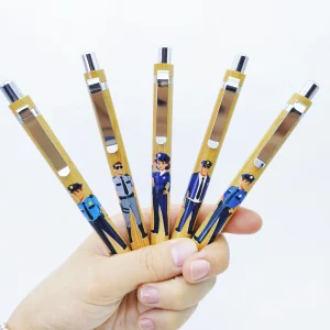 7 pezzi/15 pezzi penna a sfera in stile professionale della polizia regalo di festa studente scrittura cancelleria penna per firma per ufficio. 1