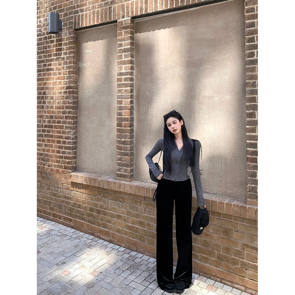 Giacca dimagrante coreana con cappuccio e cerniera Dongdaemun. Top versatile da donna in stile primaverile autunnale che migliora il bianco carino 3