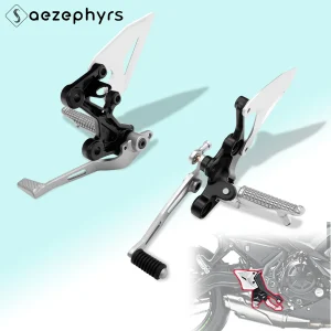 Kit staffa pedane anteriori per moto, leva cambio/pedale freno per Kawasaki Ninja 400 2018-2024 Z400 2019-2024 NINJA 500 Z500 2024 1