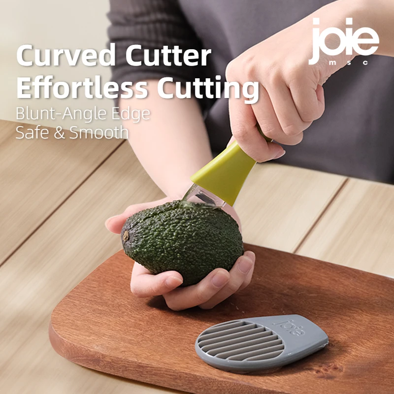 Joie Avocado Strumento 3 in 1 Avocado Affettatrice Corer Burro Frutta Pelapatate Taglierina Separatore di polpa Coltello di plastica Utensile da cucina 2