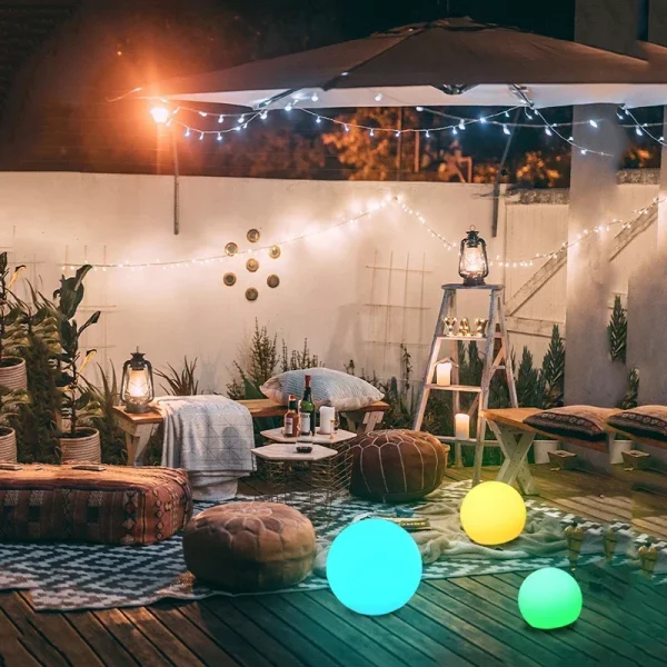 Lampada da giardino a LED per esterni, telecomando, lampada da pavimento, strada, prato, piscina, festa di nozze, vacanza, decorazione della casa 5