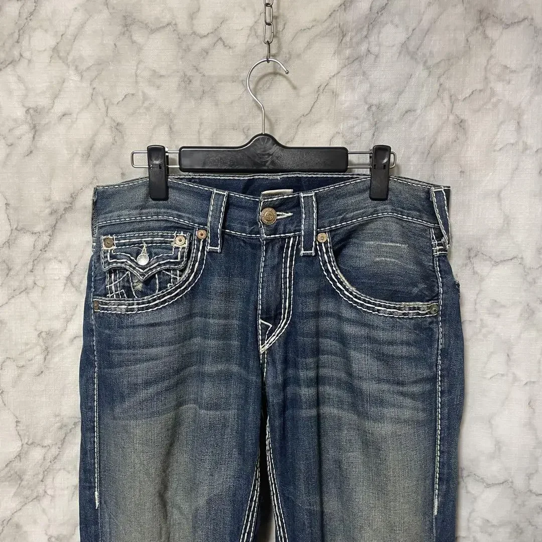 Jeans classici anni '90 Pantaloni dritti a vita bassa Y2K Figura ricamata Moda Casual Jeans blu High Street Hip Hop Custodia da indossare per coppie 2