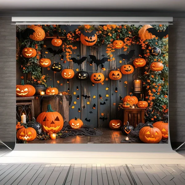 Fondali in legno autunnale per zucca fattoria di Halloween grazie dando striscioni di sfondo in legno marrone per pareti decorazioni per feste Banner 3
