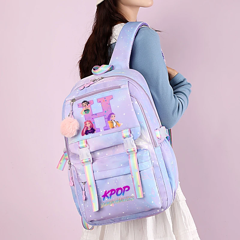 K-pop Demon Hunters Zaino di alta qualità Studenti Anime Moda Zaino Ragazzi Ragazze Libro Zaini di cancelleria Materiale scolastico 3