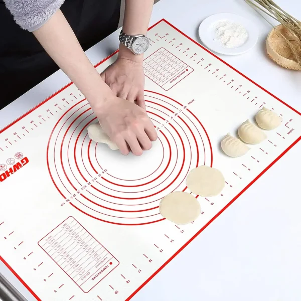 Oversize 60/70/80cm Tappetino da forno in silicone Rotolamento Impastare Pad Strumenti per pasticceria Crepes Pizza Impast Tappetino in silicone antiaderente per la cucina 3