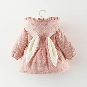 2023 neonata vestiti floreale con cappuccio giacca imbottita in cotone capispalla per 1 anno bambino compleanno abbigliamento ragazze abiti cappotto 1