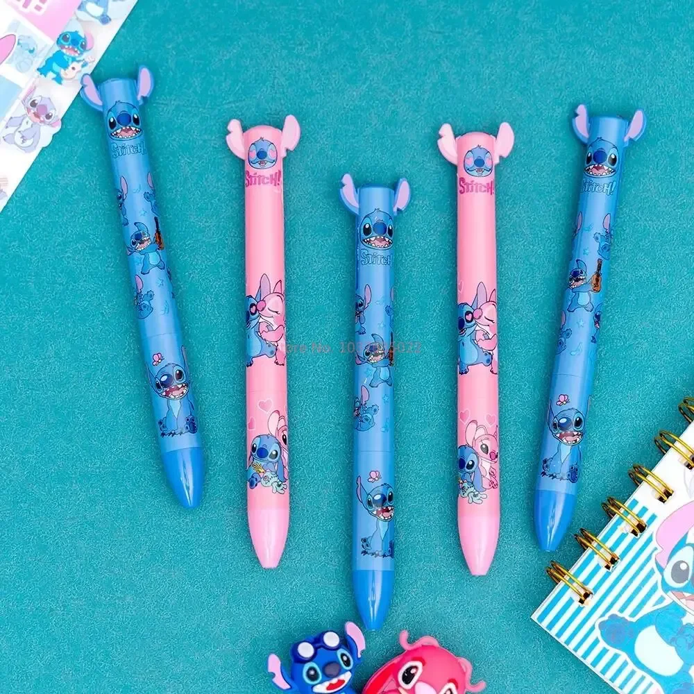 2/6/20 pz Lilo & Stitch Doll 2 Colori Penna A Sfera punto Blu E Rosso Penna Gel Presse Penna Studente Forniture di Cancelleria All'ingrosso 6