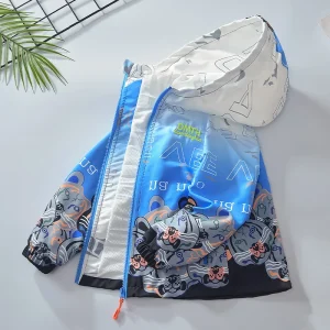 Giacca da bambino primavera e autunno sottile nuova giacca da bambino per bambini giacca con cappuccio moda 4 6 8 10 12 anni 1