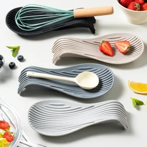 1/4 pezzi supporto per cucchiaio in silicone antiscivolo addensato, spatola, ripiano per cucchiaio da zuppa, piccoli utensili da cucina, cuscino per cucchiaio da zuppa gadget da cucina 1
