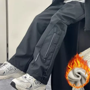 Moda Ragazzi Pantaloni in pile Autunno Inverno Bambini Pantaloni sportivi casual Adolescenti Pantaloni caldi antivento Abbigliamento per bambini 4-14 anni 1