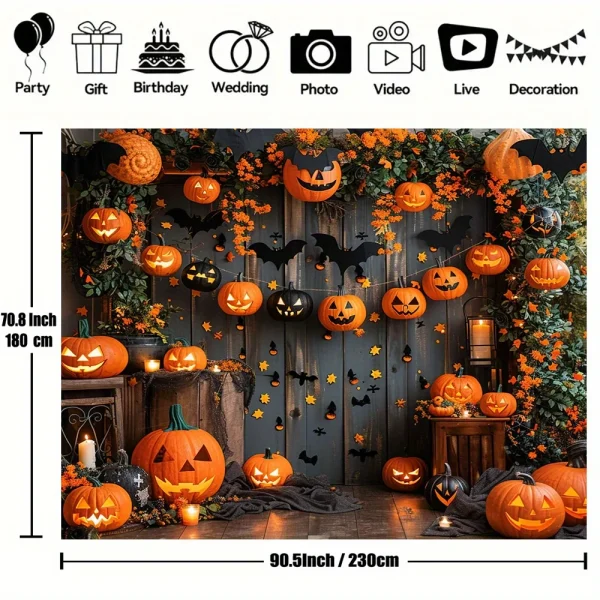 Fondali in legno autunnale per zucca fattoria di Halloween grazie dando striscioni di sfondo in legno marrone per pareti decorazioni per feste Banner 4