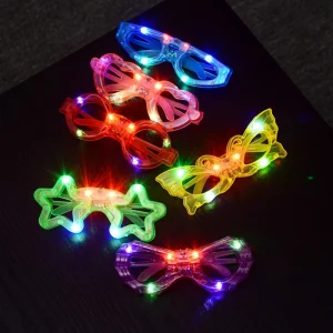 10/20/30/40/50 pezzi occhiali illuminati a LED che si illuminano al buio occhiali al neon forniture per feste decorazione festa di compleanno per adulti 1