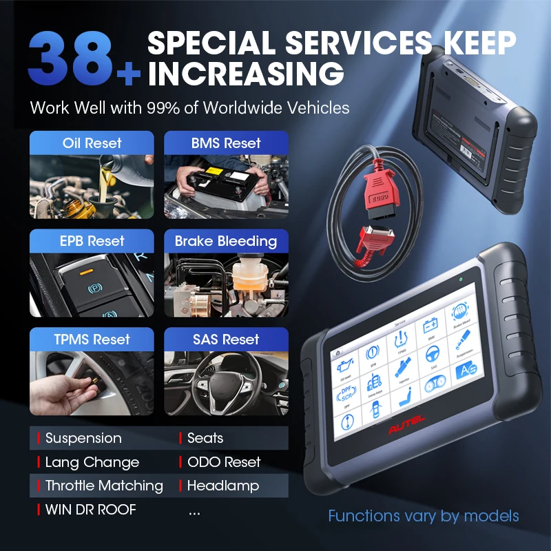 Autel MaxiCOM MK808S OBD2 Scanner Automotivo Strumento diagnostico per auto OBD 2 Scanner Test attivo Lettore di codici Strumento di codifica chiave 4