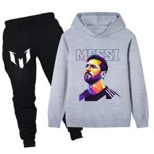 Set per bambini autunno e inverno Top + Pantaloni Completo Messi Stampa creativa Ragazzo Moda Ragazze Tuta Casual Tuta sportiva per bambini calda 1