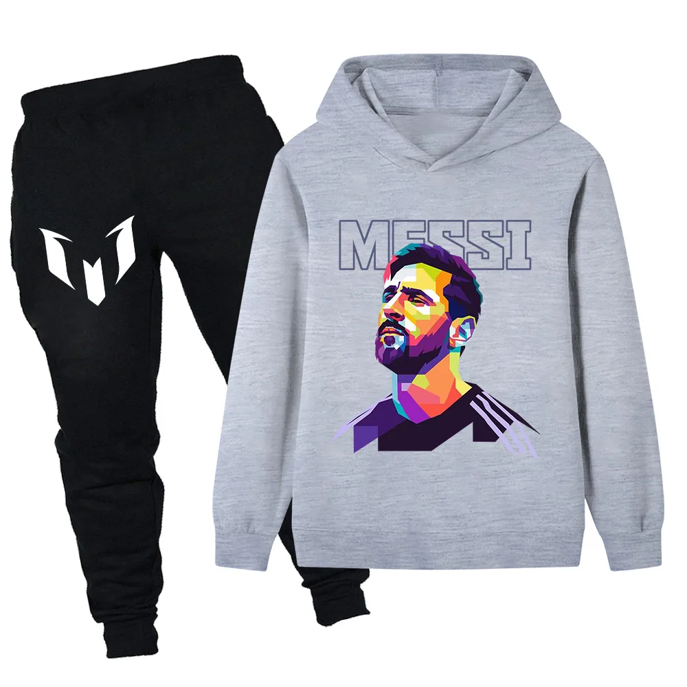 Set per bambini autunno e inverno Top + Pantaloni Completo Messi Stampa creativa Ragazzo Moda Ragazze Tuta Casual Tuta sportiva per bambini calda 1