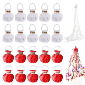 10/20Pack White Streamer Poppers decorazioni per matrimoni cracker di carta lancio a mano coriandoli Streamer per forniture per feste di fidanzamento 1