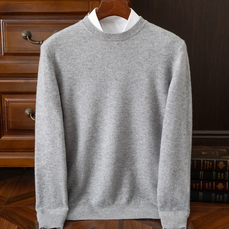 2025 Maglione di cashmere O-Collo Pullover da uomo Allentato Oversize M-3XL Maglia inferiore Autunno Inverno Nuovo Coreano Casual Uomo Top 4