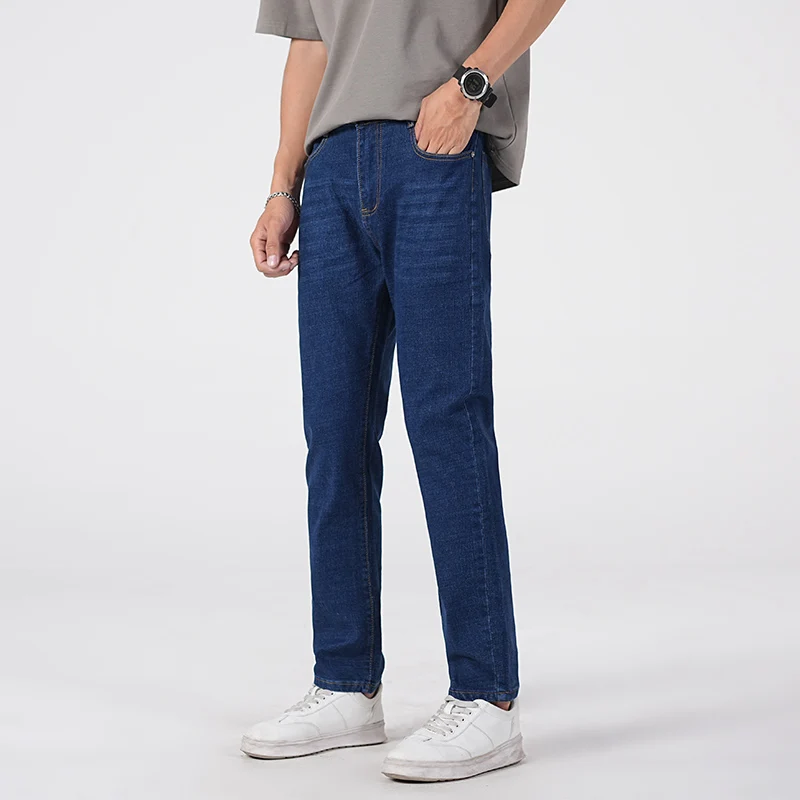 Jeans da uomo autunno inverno 2025 casual stile business leggero slim fit pantaloni lunghi versatili alla moda taglie forti 38 5