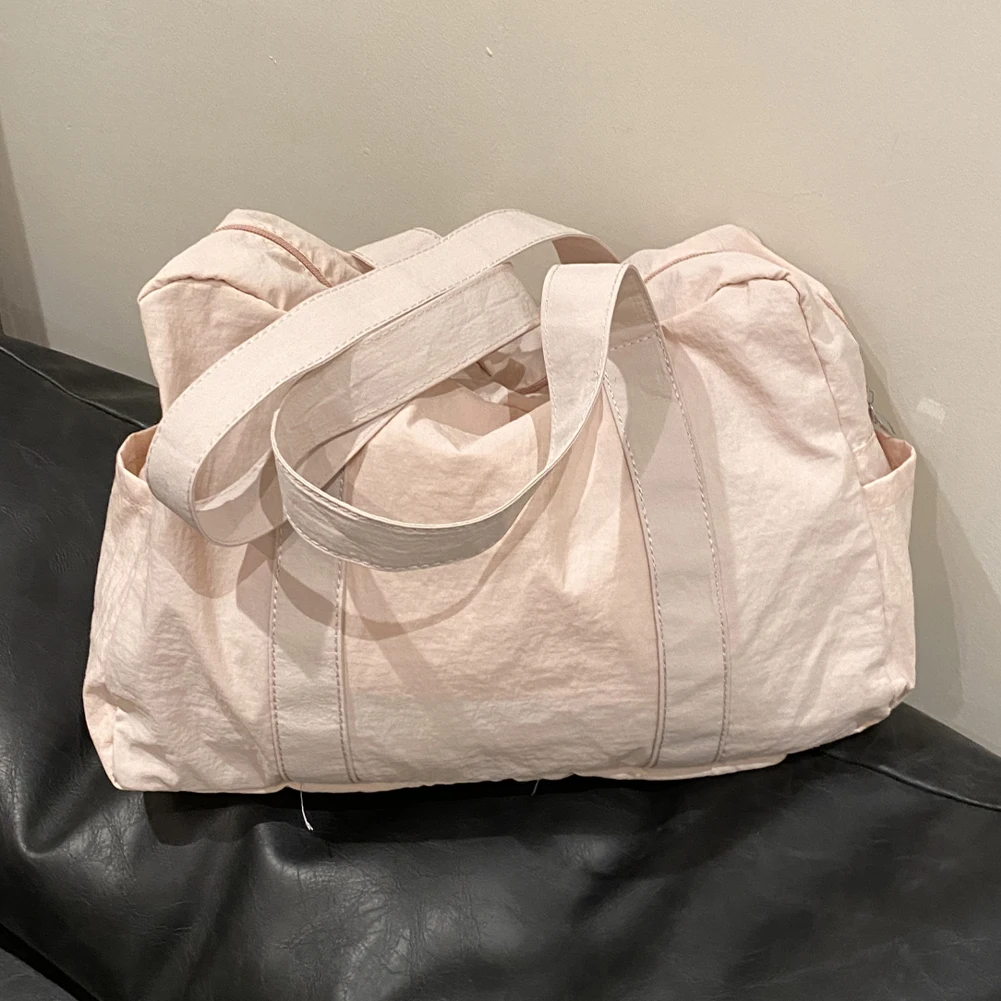 Borsa a tracolla semplice unisex Borsa da viaggio in tessuto Oxford Borsa da viaggio leggera in tinta unita Borsa da viaggio per brevi viaggi all'aperto 6