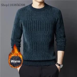 Abbigliamento di marca Maglioni moda di alta qualità Maschile Slim Fit Casual Pullover lavorato a maglia Uomo Casual Maglioni girocollo Nero Grigio 1