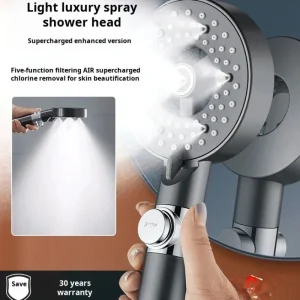 Set doccia super per uso domestico Luce declorante Booster di lusso Soffione doccia a spruzzo Bagno ad alta pressione Purificante Booster Spray 1