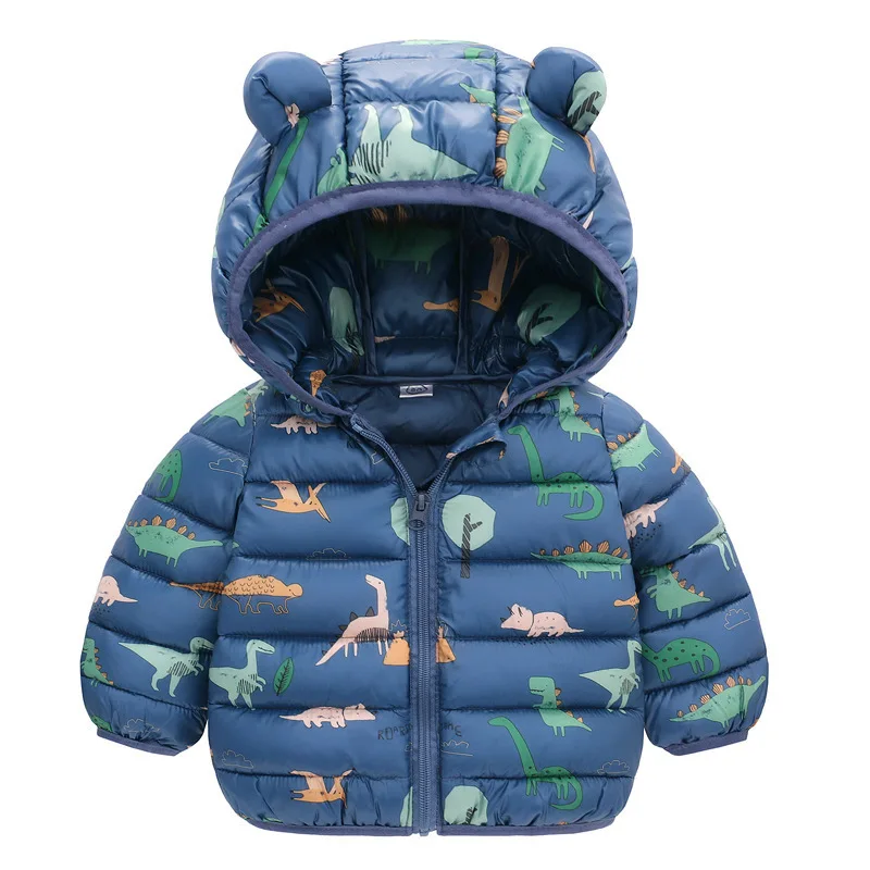 Ragazzi Ragazze Piumini caldi Autunno Inverno Giacche Stampa Cappotto con cerniera Bambini Capispalla corto con cappuccio Abbigliamento per bambini 1-6 anni 1