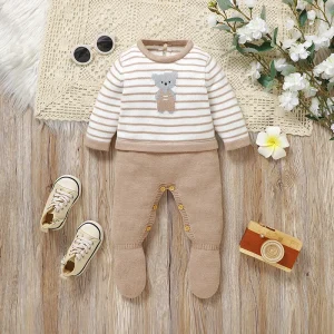 Pagliaccetti per neonato Autunno Casual Manica lunga lavorata a maglia Infantile Ragazzi Ragazze Tute Abiti One Pieces Tute per bambini Abbigliamento 1