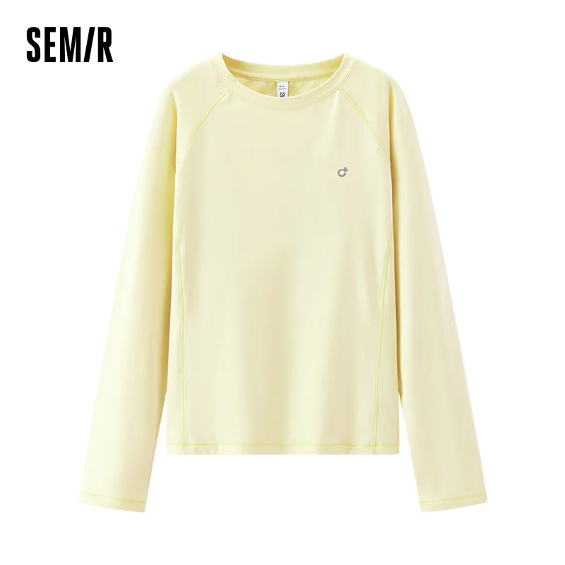 Semir T-shirt a maniche lunghe da donna Pannello ad asciugatura rapida che assorbe l'umidità Outdoor 2025 Inverno Manica raglan in pile Trendy WomanTops 1