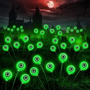 2026 Luci a bulbo oculare a LED di Halloween Luci da prato solari per esterni per feste in giardino Atmosfera spaventosa Uso della decorazione di Halloween 1