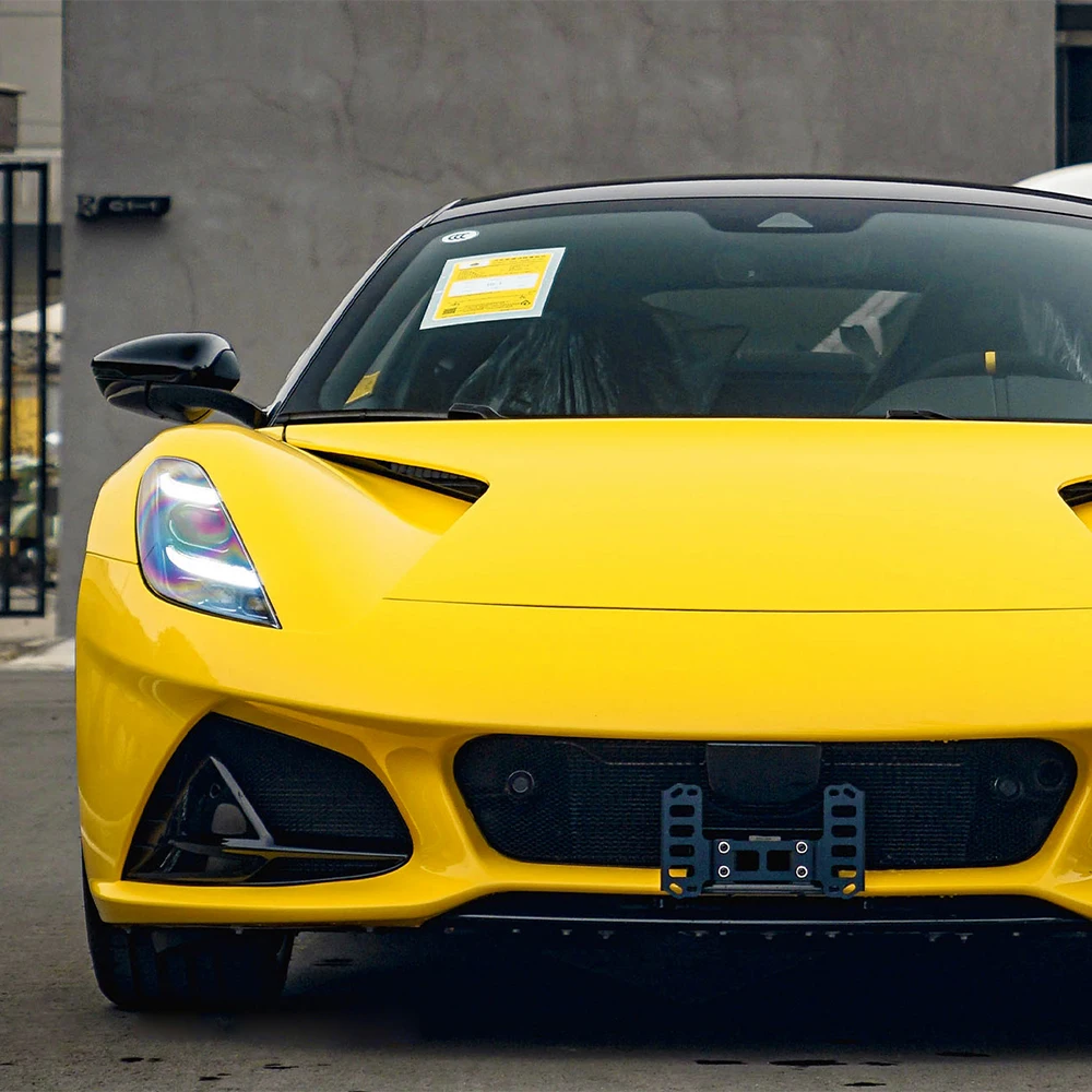 Adesivo per auto Segnale giallo Pellicola da imballaggio in vinile per auto Cambia colore Pellicola avvolgente senza bolle Decalcomania Accessori per auto Interni Esterni 3