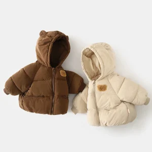 Orso Giacche invernali per bambini per ragazze Ragazzi Vestiti Imbottiti in cotone Addensare Cappotti per bambini Giacca Parka per bambini Capispalla per bambini 1