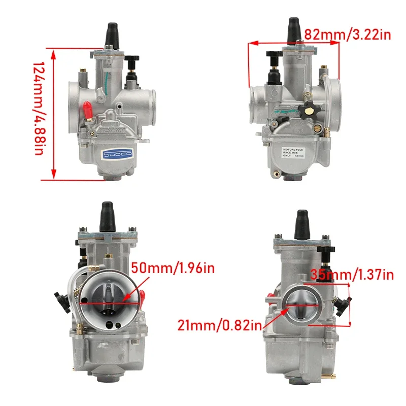 Per Keihin PWK Con Power Jet Moto Carb 2T 4T ATV Quad Go Kart 75-250cc Moto Universale Carburatore PWK24 26 28 30 32 34mm 6