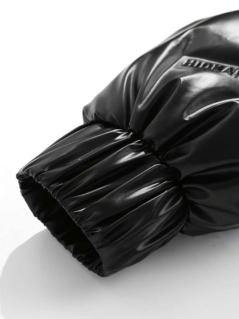 Giacca invernale da uomo resistente Capispalla per climi freddi con chiusura a zip intera Cappotto antivento con cappuccio Cappotto termico da uomo 4