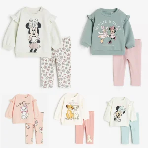 Nuovo Autunno Felpa Abiti Cartoon Stampa Felpe con cappuccio + Pantaloni 2 pezzi Set Abbigliamento esterno Cotone Abiti a maniche lunghe Ragazzi Bambino Costume 1