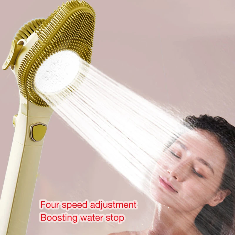 Soffione doccia potenziato a pressione, scaldabagno domestico pressurizzato, soffione massaggiante per doccia da bagno, set doccia a pioggia super resistente 4