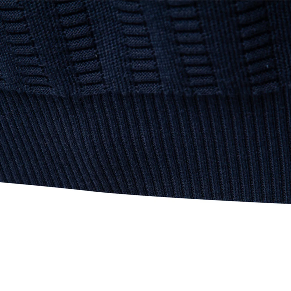 AIOPESON Pullover a righe di lusso da uomo Maglieria in cotone stile vecchio denaro Spessore caldo girocollo Maglione sociale invernale da uomo 6