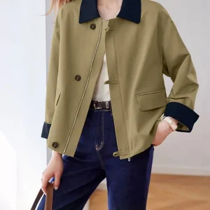 2025 Donne alla moda Giubbotti ZANZEA Autunno Cappotti Donna Cerniera Outwear Risvolto Collo Manica lunga Giubbotti Casual Pactwork OL Cappotti da lavoro 1