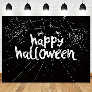 Tessuto di sfondo di Halloween, decorazione di ragnatela, decorazione per feste a tema zucca, tessuto per atmosfera di Halloween 1